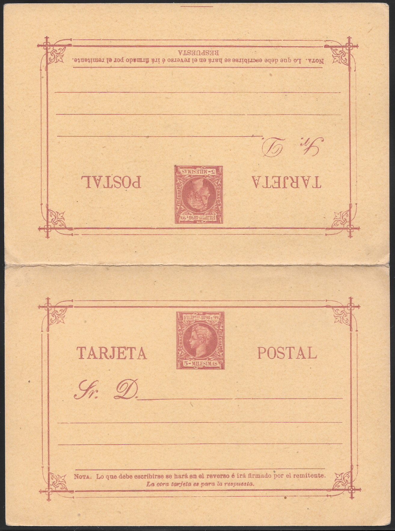 Philippines 1898 Postal Card 